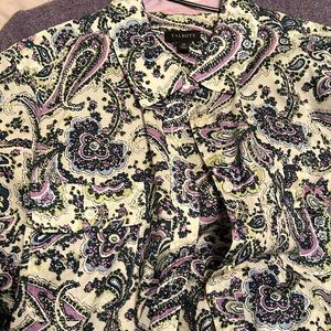 Talbots paisley button-down shirt